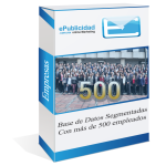Base de datos segmentadas con mas de 500 empleados / Segmented database with more than 500 employees