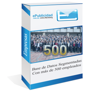 Base de datos segmentadas con mas de 500 empleados / Segmented database with more than 500 employees